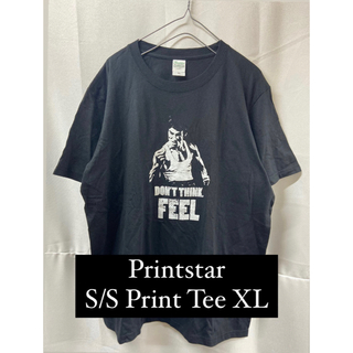 Printstar - ブルースリー プリント Tシャツ 半袖 XL ブラック Printstar