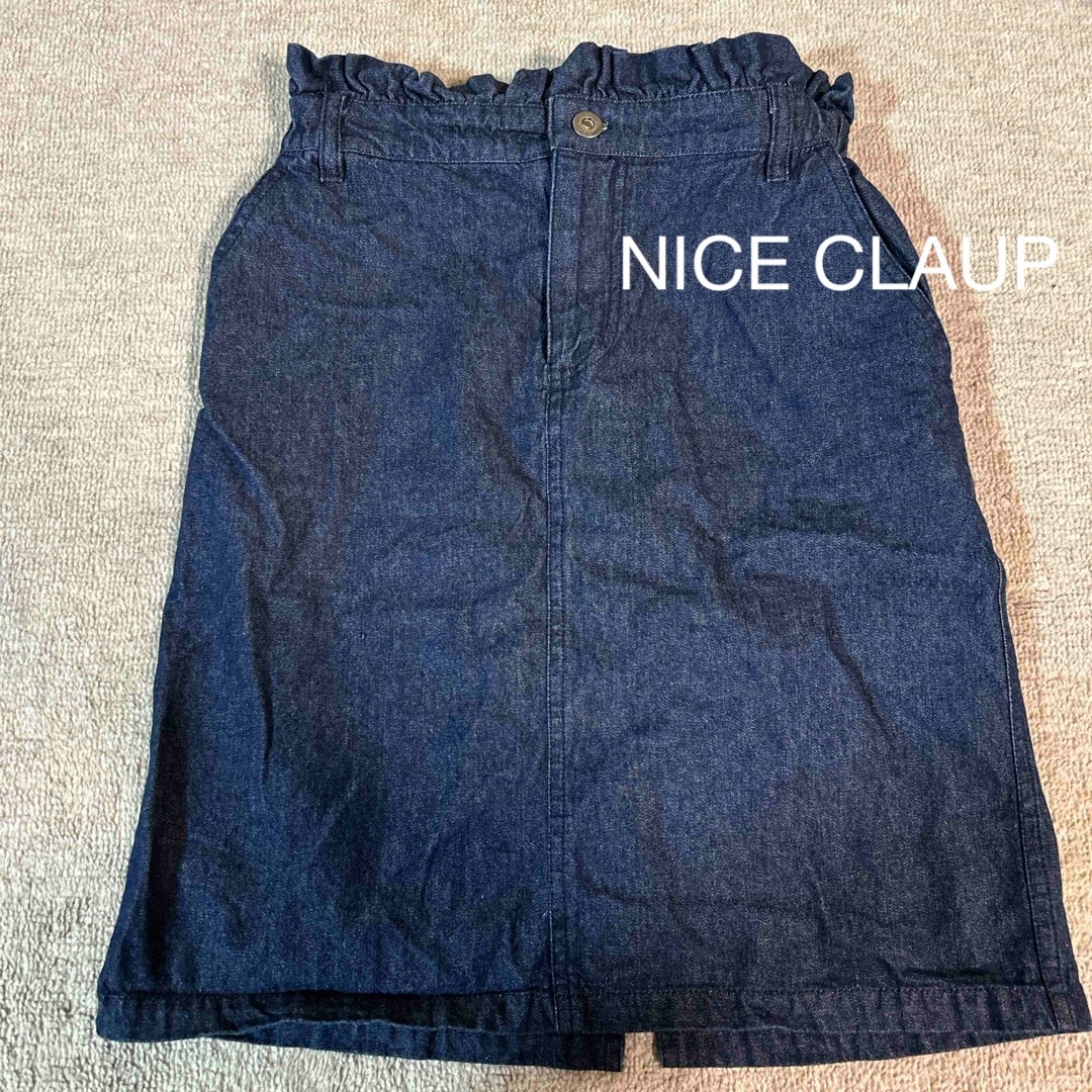 NICE CLAUP(ナイスクラップ)のデニムスカート レディースのスカート(ひざ丈スカート)の商品写真