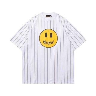 ドリューハウス ピンストライプ Tシャツ オフ白 L 良品