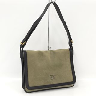 ロエベ(LOEWE)のLOEWE ショルダーバッグ スエード カーキ(ショルダーバッグ)