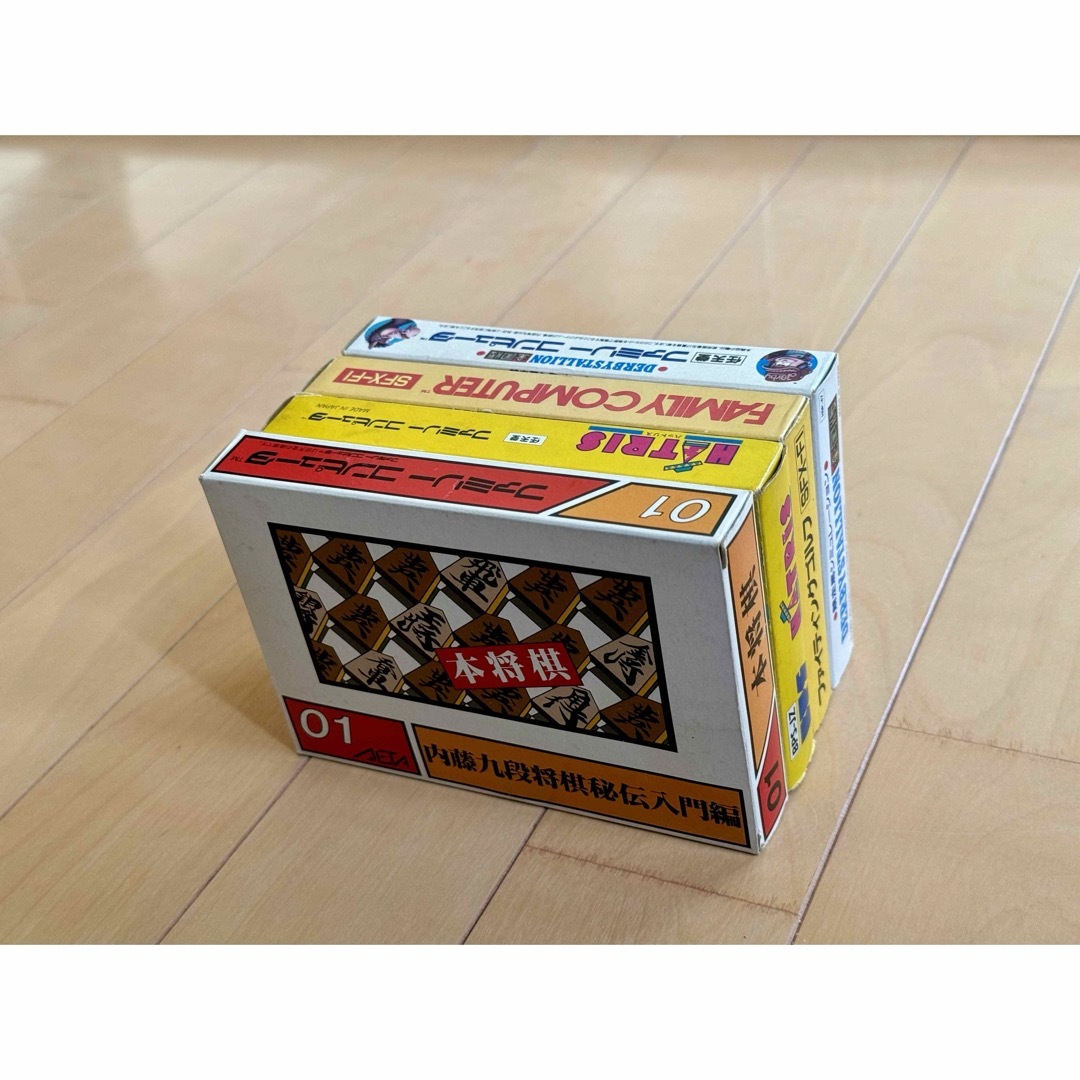 【良品】ファミコン 4本セット 本将棋、ハットリスなど エンタメ/ホビーのゲームソフト/ゲーム機本体(家庭用ゲームソフト)の商品写真