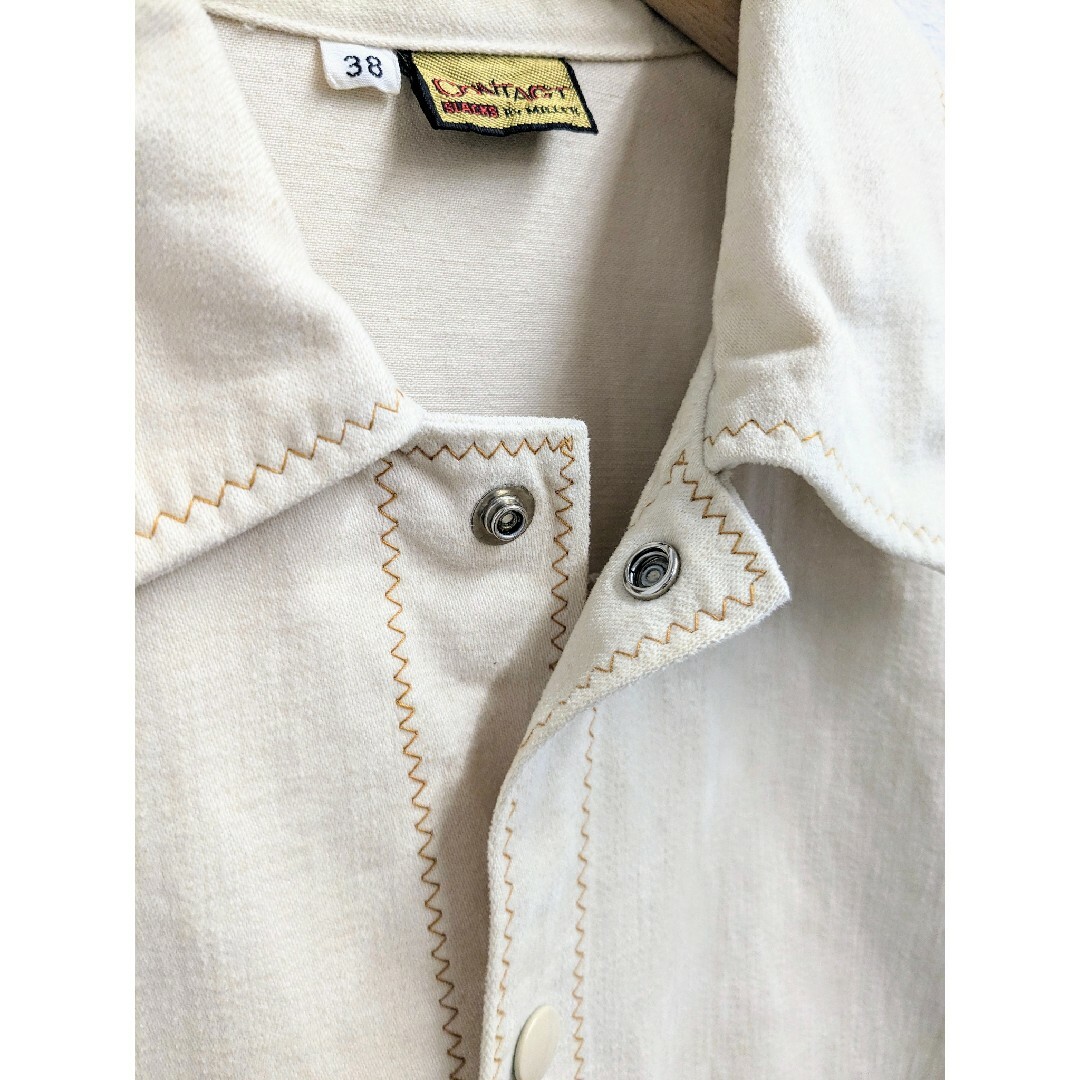 BEAMS(ビームス)のCONTACT ZIGZAG ジグザグ刺繍ブルゾン　ワーク　ジージャン メンズのジャケット/アウター(ブルゾン)の商品写真