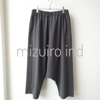 mizuiro ind - ミズイロインド　サルエルパンツ　大きいサイズ　サイズ2　グレー　ウエストゴム