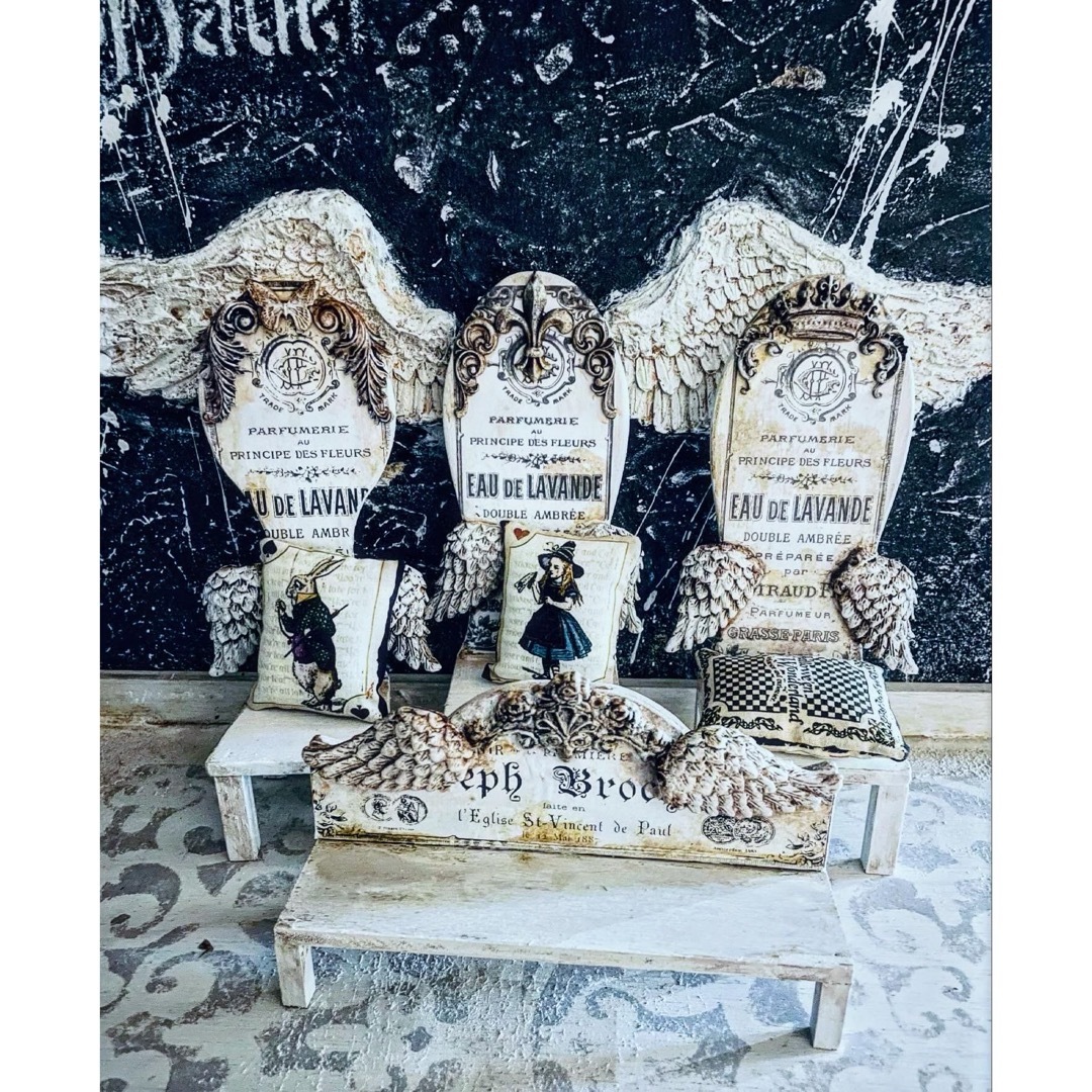 unmago✟小さな天使の羽根chair ✶蝶々✶アンティークブロカント調 エンタメ/ホビーの美術品/アンティーク(その他)の商品写真