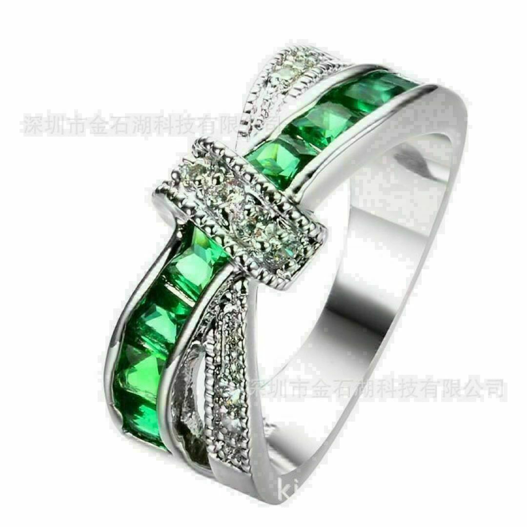 【R091】リング 　メンズ　 レディース　指輪 　グリーン　緑　20号 レディースのアクセサリー(リング(指輪))の商品写真
