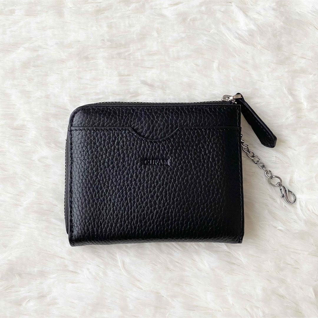 【新品】CUFAM 財布 コインケース  カードケース 本革 レザー ブラック メンズのファッション小物(コインケース/小銭入れ)の商品写真