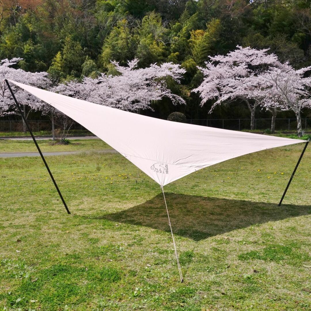 極美品 ノルディスク Nordisk Kari Diamond 10 Tarp カーリ ダイヤモンド 10 タープ ポール セット 日除け キャンプ アウトドア スポーツ/アウトドアのアウトドア(テント/タープ)の商品写真