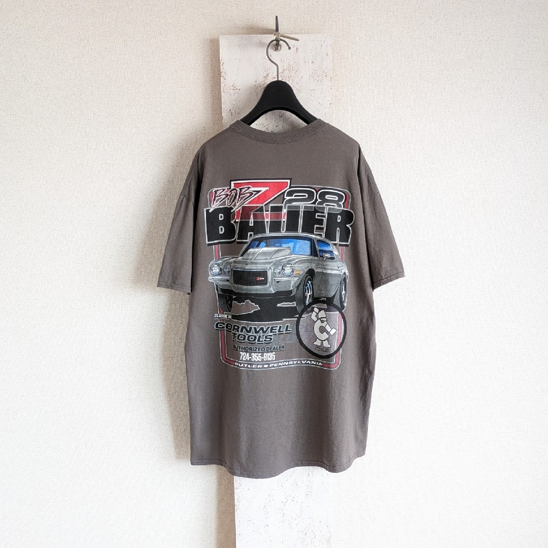 GILDAN(ギルタン)のGILDAN Tシャツ　グレー　コーンウェル　自動車　航空　XL メンズのトップス(Tシャツ/カットソー(半袖/袖なし))の商品写真