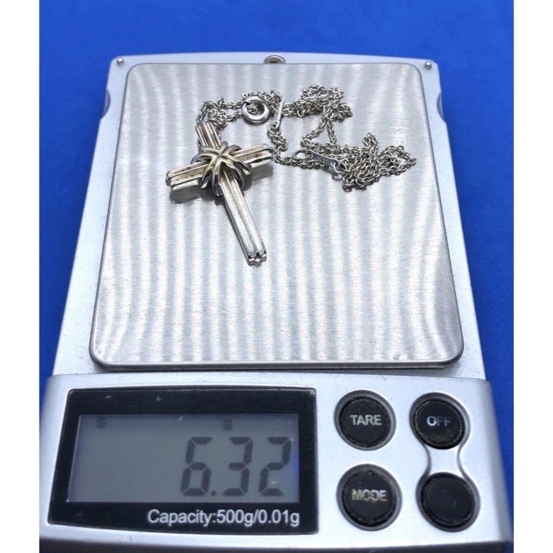 Tiffany & Co. - ティファニークロスネックレス SV925 750(K18 Tiffany & Co. - ティファニークロスネックレス SV925 750(K18