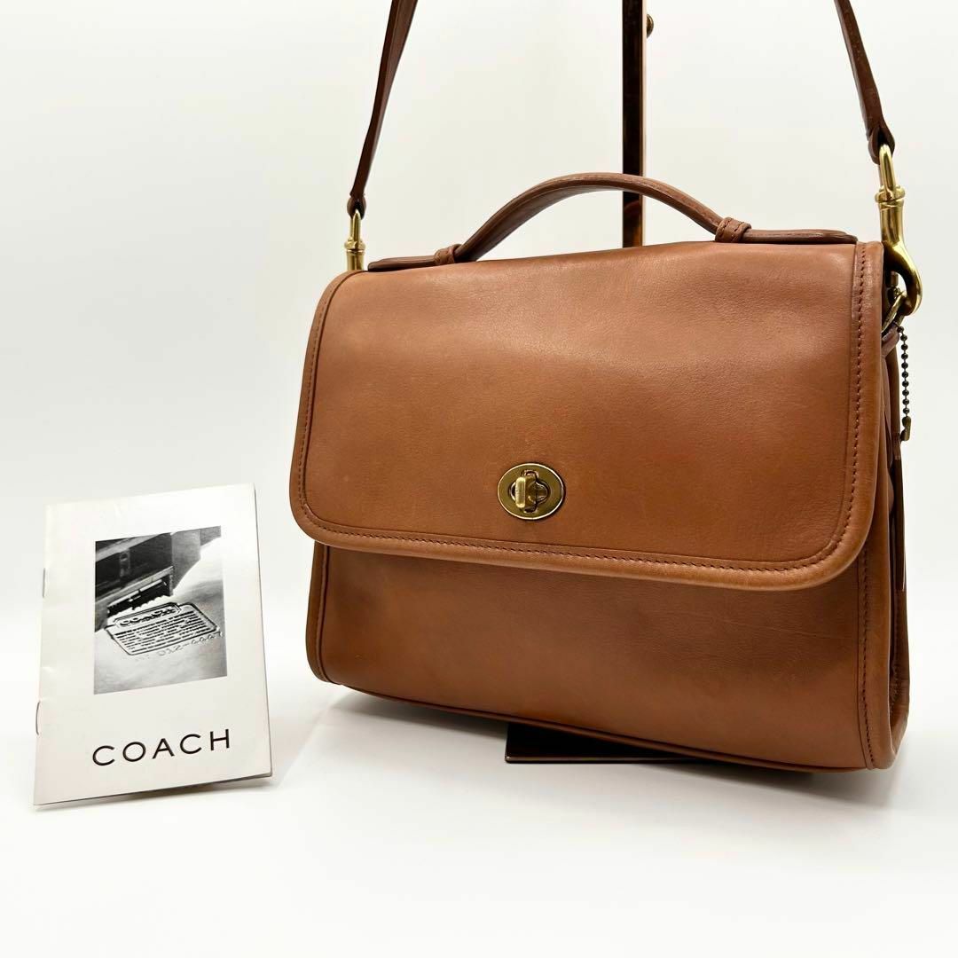 COACH(コーチ)のX431【美品】オールドコーチ／ショルダー　ハンドバッグ　ターンロック　ブラウン レディースのバッグ(ショルダーバッグ)の商品写真
