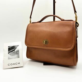 コーチ(COACH)のX431【美品】オールドコーチ／ショルダー　ハンドバッグ　ターンロック　ブラウン(ショルダーバッグ)