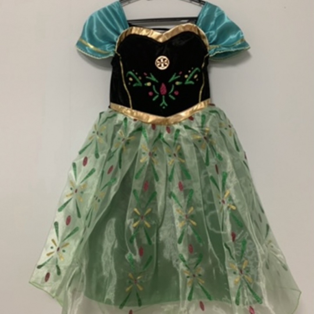 120 アナ ドレス プリンセス アナ雪 コスプレ ワンピース ディズニー キッズ/ベビー/マタニティのキッズ服女の子用(90cm~)(ワンピース)の商品写真