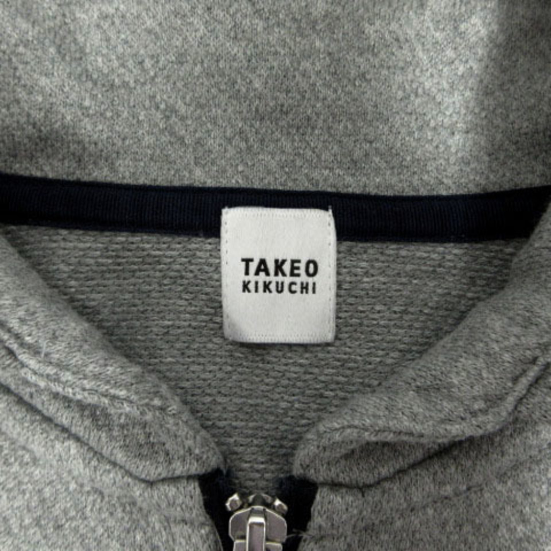 TAKEO KIKUCHI(タケオキクチ)のタケオキクチ ジャケット スタンドカラー フード コットン グレー 3 メンズのジャケット/アウター(その他)の商品写真