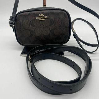 コーチ(COACH)の美品✨コーチ 3way ショルダーバッグ　カメラバッグ　シグネチャー　レザー(ショルダーバッグ)