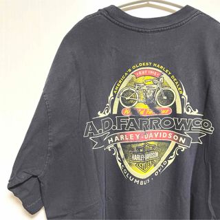 ハーレーダビッドソン(Harley Davidson)の古着　ハーレーダビットソン　デカロゴ　両面プリント(Tシャツ/カットソー(半袖/袖なし))