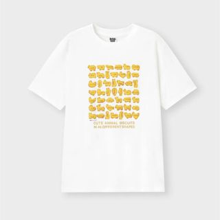 ジーユー(GU)のジーユー　GU  たべっ子どうぶつ　白Tシャツ　Tシャツ　半袖　L(Tシャツ(半袖/袖なし))