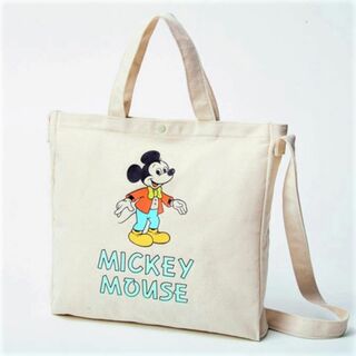 ディズニー(Disney)のフリークスストア特製☆ミッキーマウス ショルダー付きトート(ショルダーバッグ)