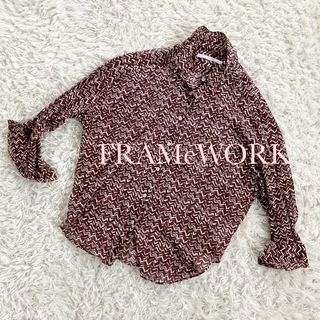 FRAMeWORK - フレームワーク　薄手コットンシャツ　総柄