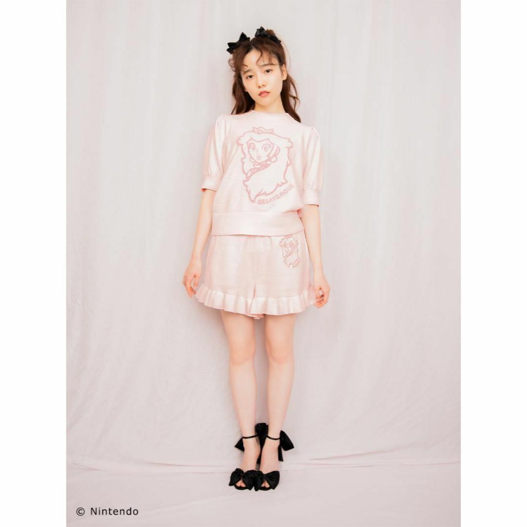 新品】gelato pique ピーチ プルオーバー&ショートパンツセット 新品】gelato pique ピーチ プルオーバー&ショートパンツセット