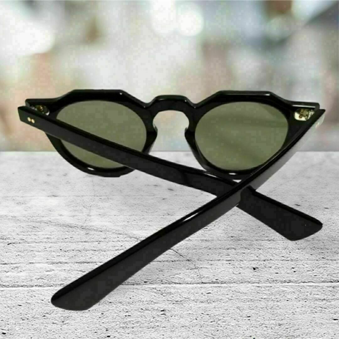 ブラック　ヴィンテージ 伊達メガネ サングラス　クラウンパント ボストン メンズのファッション小物(サングラス/メガネ)の商品写真