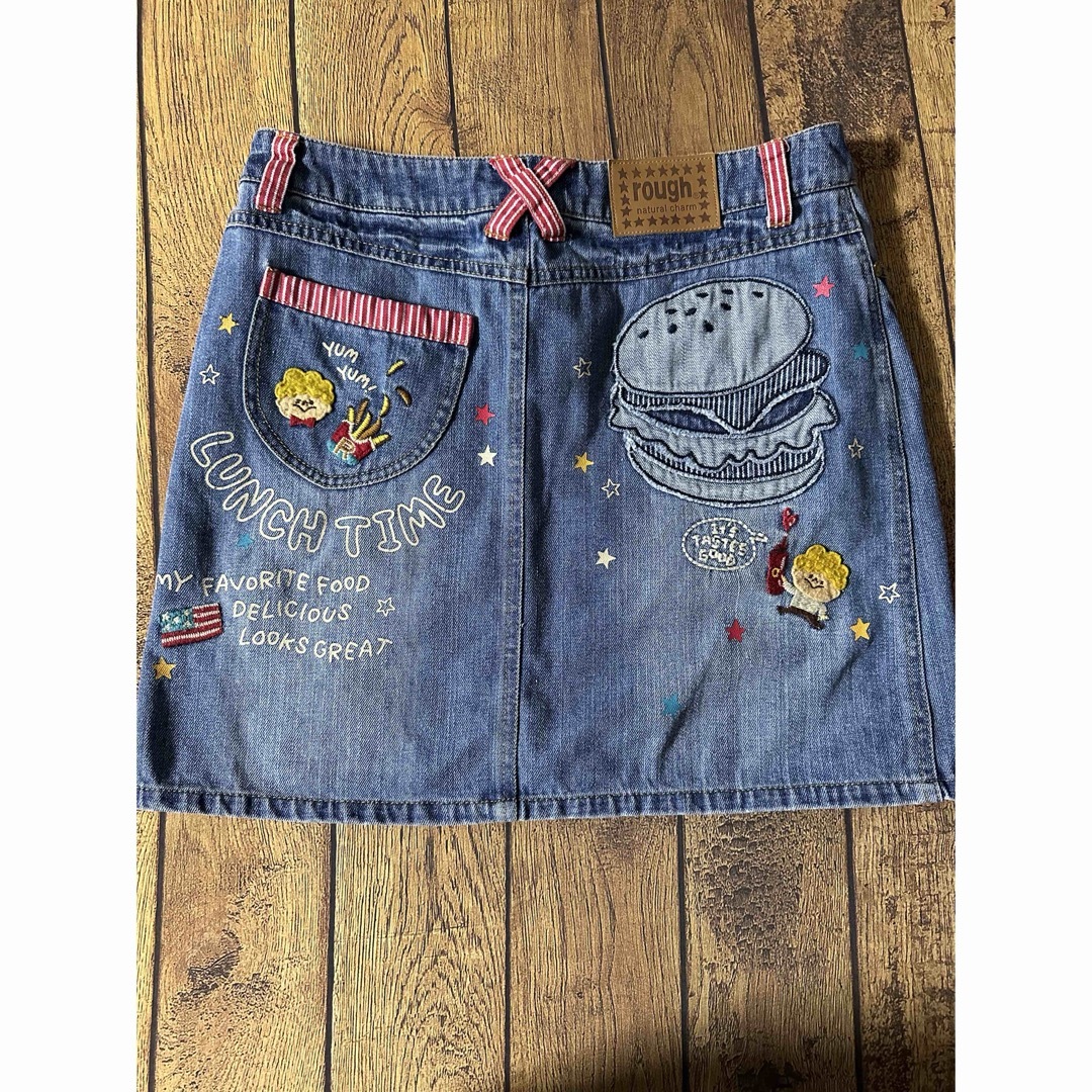 rough - rough/ラフ カラフル刺繍デニムスカートの通販 by rough - rough/ラフ カラフル刺繍デニムスカートの通販 by