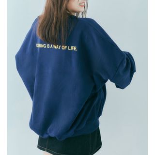 【新品】mite sweat（ネイビー）(トレーナー/スウェット)