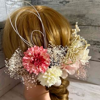 髪飾りドライフラワー和装＊袴ヘアピン卒業式結婚式成人式＊ヘアパーツ花飾り(ヘアアクセサリー)