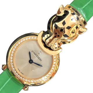 カルティエ(Cartier)の　カルティエ Cartier ラ パンテール ドゥ カルティエ HPI01297 シャンパンゴールド K18YG/革ベルト クオーツ レディース 腕時計(腕時計)