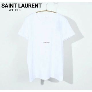 Saint Laurent - SAINT LAURENT サンローラン ミニ ロゴTシャツ Lサイズ ホワイト