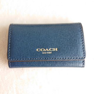 COACH - COACH コーチ 6リング キーケース 紺 ネイビー