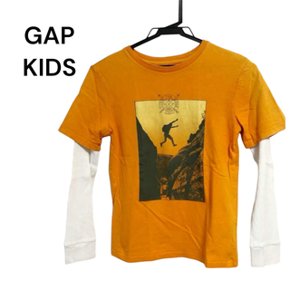 ギャップキッズ(GAP Kids)のGAP KIDS ギャップキッズ ロンＴ オレンジ 130(Tシャツ/カットソー)