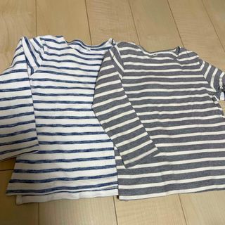 ムジルシリョウヒン(MUJI (無印良品))の無印良品　ボーダーカットソー　120 2枚セット(Tシャツ/カットソー)