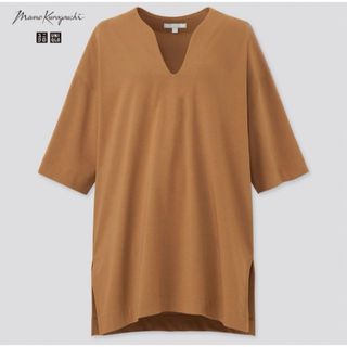 ユニクロ(UNIQLO)のマメクロゴウチ　ユニクロ　エアリズム　コットンオーバーサイズＴ　サイズM(Tシャツ(半袖/袖なし))