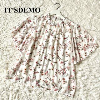 イッツデモ(ITS'DEMO)の【未使用】 ITS‘DEMO イッツデモ ブラウス 花柄 フェミニン フリル(シャツ/ブラウス(半袖/袖なし))