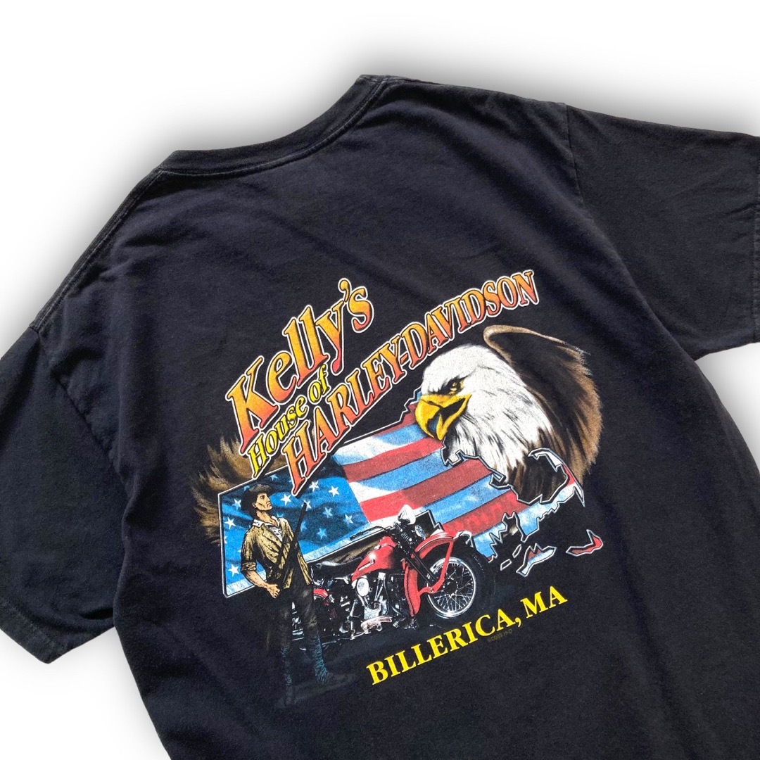 Harley Davidson(ハーレーダビッドソン)の【HARLEY-DAVIDSON】イーグルデカロゴプリント Tシャツ USA製 メンズのトップス(Tシャツ/カットソー(半袖/袖なし))の商品写真