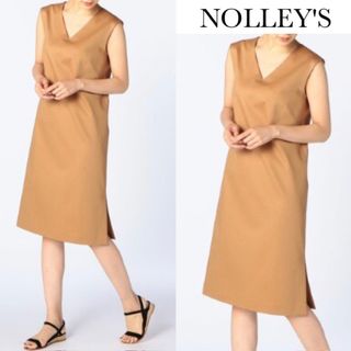 ノーリーズ(NOLLEY'S)のノーリーズ ストレッチ ツイル ノースリーブ ワンピース(ロングワンピース/マキシワンピース)