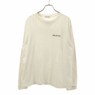 ミルクフェド(MILKFED.)のミルクフェド ロゴプリント 長袖 Tシャツ ONE SIZE ホワイト MILKFED. ロンT メンズ 古着 【240420】(Tシャツ/カットソー(七分/長袖))