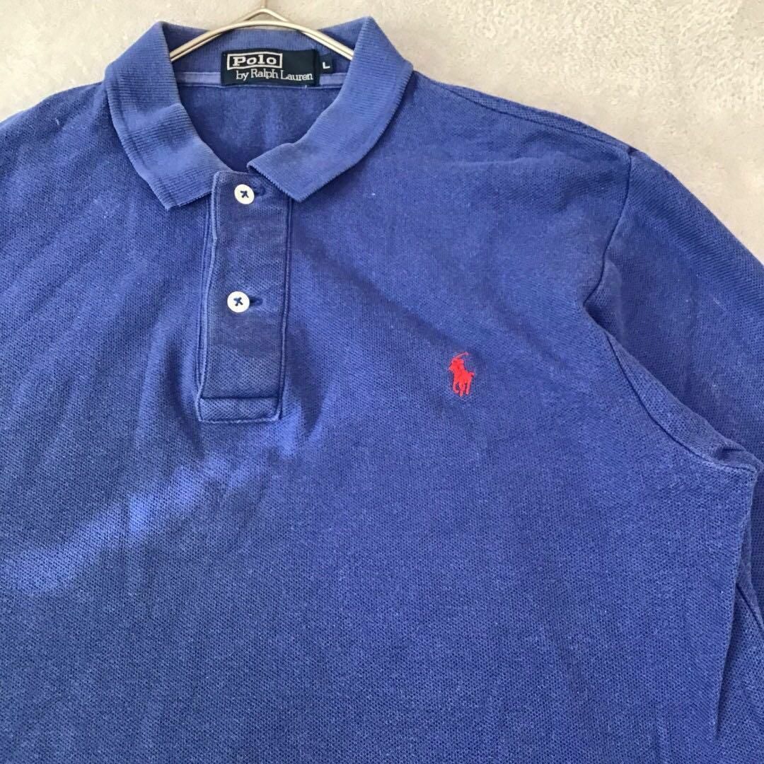 【POLO by Ralph Lauren】(L) 刺繍 ポニー 長袖ポロシャツ メンズのトップス(ポロシャツ)の商品写真