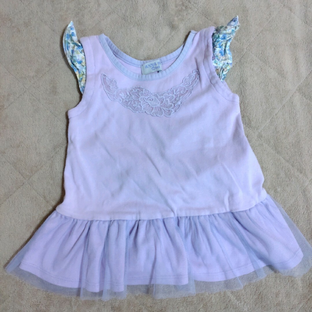 ANNA SUI mini(アナスイミニ)のANNA SUImini トップス デニムスカート セット110cm キッズ/ベビー/マタニティのキッズ服女の子用(90cm~)(Tシャツ/カットソー)の商品写真