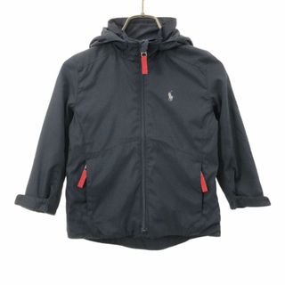 ポロラルフローレン(POLO RALPH LAUREN)のポロラルフローレン 長袖 ジップジャケット 110 ネイビー POLO RALPH LAUREN 裏メッシュ キッズ 古着 【240420】(ジャケット/上着)