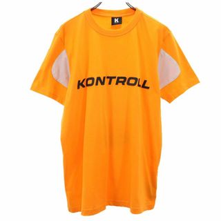 コントロール プリント 半袖 Tシャツ L オレンジ K KONTROLL メンズ 古着 【240420】 メール便可(Tシャツ/カットソー(半袖/袖なし))