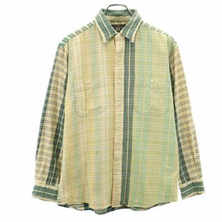 ダブルアールエル(RRL)のダブルアールエル チェック柄 長袖 ネルシャツ S イエローベージュ 他 RRL Ralph Lauren ラルフローレン メンズ 古着 【240420】(シャツ)