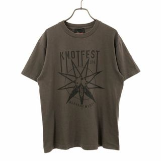 Printstar - プリントスター プリント 半袖 Tシャツ M グレー系 Printstar KNOTFEST JAPAN 2016 メンズ 古着 【240420】 メール便可