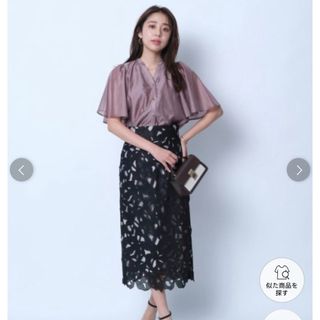 ジャスグリッティー(JUSGLITTY)の✧︎新品✧︎♡︎ジャス♡レースタイトスカート　ブラック　S(ロングスカート)