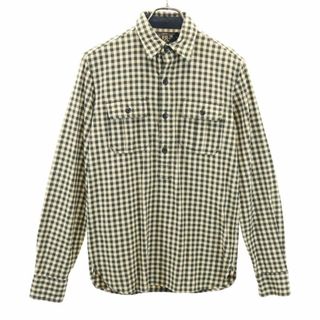 ダブルアールエル(RRL)のダブルアールエル 長袖 ハーフボタン チェックシャツ XS ベージュ系 RRL RALPH LAUREN メンズ 古着 【240420】(シャツ)