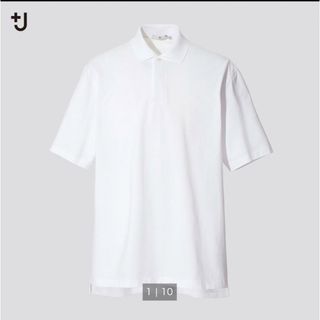 ジルサンダー(Jil Sander)のユニクロ+J リラックスフィットポロシャツ（半袖) M(Tシャツ/カットソー(半袖/袖なし))