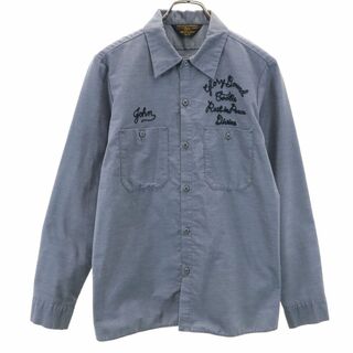 クーティー(COOTIE)のクーティー 日本製 長袖 ワークシャツ M グレー COOTIE メンズ 古着 【240420】 メール便可(シャツ)