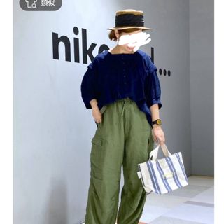 niko and... - 新品 ニコアンド niko and コットンジョーゼットリボンブラウス  M