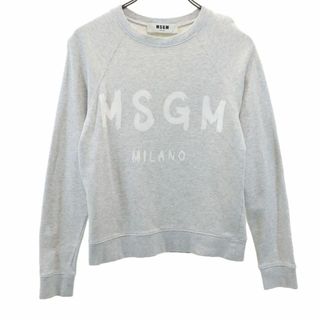 エムエスジイエム 長袖 スウェット トレーナー XS グレー MSGM レディース 古着 【240420】