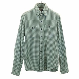 ダブルアールエル(RRL)のダブルアールエル 長袖 チェックシャツ XS グリーン系 RRL Ralph Lauren ラルフローレン メンズ 古着 【240420】(シャツ)